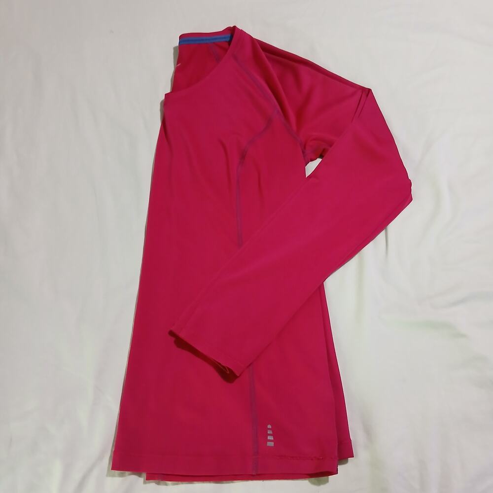 Lands End Rash Guard Swim Shirt LS Pink Sz S (6-8)